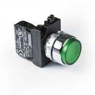 Emas CP190DY CP Serisi Plastik Ledli 1NO 12-30V AC/DC Yaylı Düz Yeşil 22 mm Buton