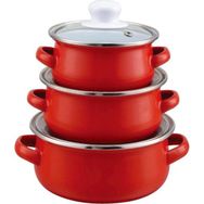 Emaye Mini 3'lü 12-14-16 cm Tencere Seti
