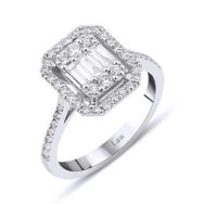 Emel Diamond 0.72 ct Pırlanta Baget Yüzük