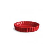 Emile Henry EH346032 Yuvarlak 32 cm Kırmızı Burgundy Tart Börek Flan Kabı