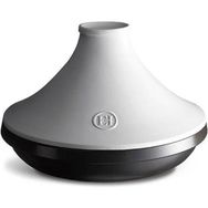 Emile Henry EH776632 32 cm 4 lt Slate Beyaz Kapaklı Slate İnduksiyon Uyumlu Tajin