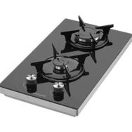 Eminçelik 41125 2 Gözlü Gazlı Cam Yüzeyli Set Üstü Ocak Siyah