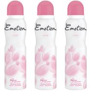 Emotion Love 150 ml x 3 Kadın Deodorant