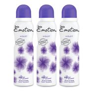 Emotion Violet 150 ml x 3 Kadın Deodorant