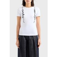 Emporio Armani 3D2T7R 2J07Z 0100 Beyaz Kadın T-shirt