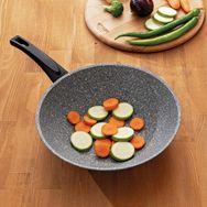 Emsan 28 cm Titanium Granit Wok Tava