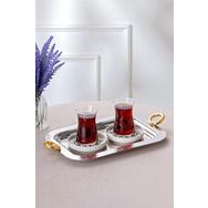 Emsan Akasya Gold Çay Tepsisi