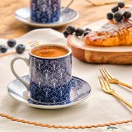 Emsan Blue Star 6 Kişilik 90 ml Kahve Fincan Takımı