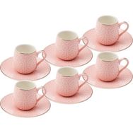 Emsan Bridal 6 Adet Pembe 90 ml Kahve Fincan Takımı