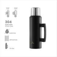 Emsan Camper 1.5 lt Siyah Termos