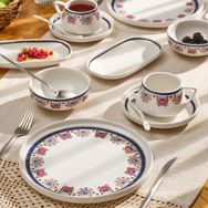 Emsan Ethnic Pink Porselen 32 Parça 6 Kişilik Kahvaltı/Servis Takımı