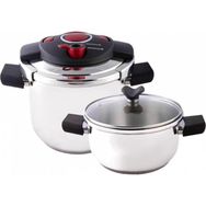 Emsan Innocook Kırmızı 4+6,5 lt Düdüklü Tencere Seti