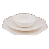 Emsan Lotus Fine Bone Gold 18 Parça 6 Kişilik Yemek Takımı