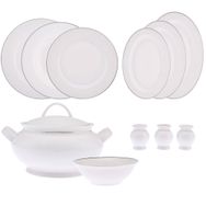 Emsan New Marly Porselen Platin 60 Parça 12 Kişilik Yuvarlak Yemek Takımı