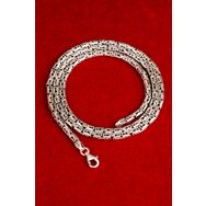 ENCİLİ SİLVER 925 Ayar Gümüş 2.8 mm Kral Zincir Yuvarlak Kral Model Kolye