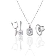 ENCİLİ SİLVER 925 Ayar Swarovski Model Gümüş Küpe