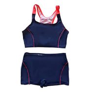 Endeep Kız Çocuk Şortlu Lacivert Yüzücü Bikini Takımı