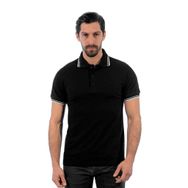 Endüstri Giyim 136E3750 Siyah Beyaz Şensel Polo Yaka Erkek T-shirt
