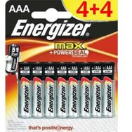 Energizer LR03 Max AAA 4+4 Pil
