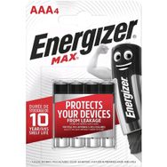 Energizer Max Alkaline AAA 4'lü İnce Kalem Pil