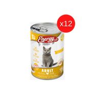 Energy Cat Food Tavuklu Yetişkin Konserve Islak 12x400 gr Kedi Maması