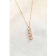 Enesstore 925 Ayar Suyolu Rose Gold Gümüş Kolye