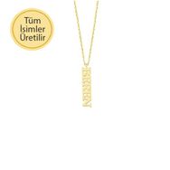 Engin Gold 14k Altın Dikey İsim Kolye