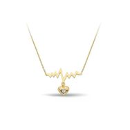 Engin Gold 14k Altın Kalp Atışı Kolye