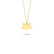 Engin Gold 14k Altın Minik Kedi Kolye