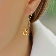 Engin Gold 14k Sallantılı Sarı Altın Küpe