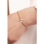 Engin Kuyumculuk 14 Ayar Altın Nazar Boncuklu Yonca Bileklik