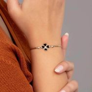 Engin Kuyumculuk 14 Ayar Altın Yonca Mineli Bileklik