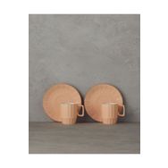 English Home Angely New Bone China Somon 4 Parça 2 Kişilik Kahve Fincan Takımı
