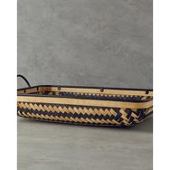 English Home Bamboo Bambu 59x37x16 cm Siyah Bej Dekoratif Tepsi
