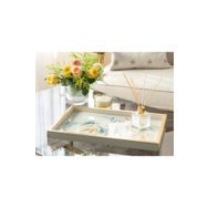 English Home Bamboo Cam Dekoratif 31x46 cm Krem Altın Tepsi