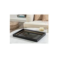 English Home Butterfly Goldie 31x46 cm Siyah-Gold Dekoratif Tepsi