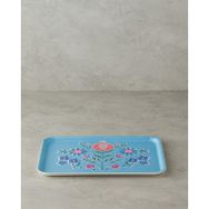 English Home Carnival Tulip 27X36 cm Mavi Melamin Kaydırmaz Tepsi