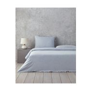 English Home Comfy Plain Mavi Bej Çift Kişilik Nevresim Takımı