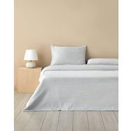 English Home Elegant İpliği Boyalı Tek Kişilik Gümüş Nevresim Takımı