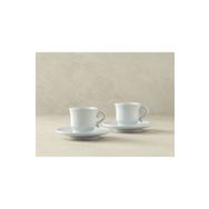 English Home Elite Seramik 4 Parça 2 Kişilik 90 ml Gri Kahve Fincan Takımı