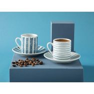 English Home Enda Porselen Lacivert 2'li 80 ml Kahve Fincan Takımı