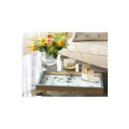 English Home Floret Cam 22x37 cm Mavi Dekoratif Tepsi