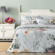 English Home Flower Heaven Dijital Baskılı Soft Cotton 160x220 cm Gri Tek Kişilik Nevresim Takımı