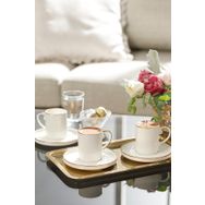 English Home Marella Porselen 6'lı 85 ml Rose Gold Kahve Fincan Takımı