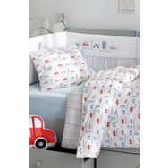 English Home Mini Cars Pamuklu 100x150 cm Mavi Bebek Nevresim Takımı