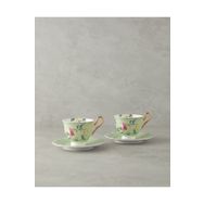 English Home Vanilla New Bone China 2'li 90 ml Açık Yeşil Mint Kahve Fincan Takımı