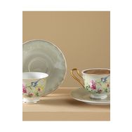 English Home Vanilla New Bone China 2'li 90 ml Gri Kahve Fincan Takımı