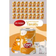 Enjoy Soslu Tavuklu 24x400 gr Yetişkin Konserve Kedi Maması