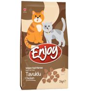 Enjoy Tavuklu 1 kg Keten Tohumu ile Omega 3 6 Katkısı Yetişkin Kuru Kedi Maması