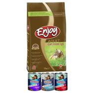 Enjoy Tavuklu 15 kg Yetişkin Kedi Maması + 3 Adet Miglior Kedi Konservesi